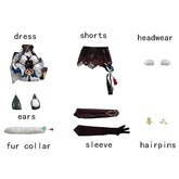 Halloweez Honkai Star Rail Yukong Cosplay Costume - Fox Design Women's Dress for Halloween Carnival Parties - Halloweez